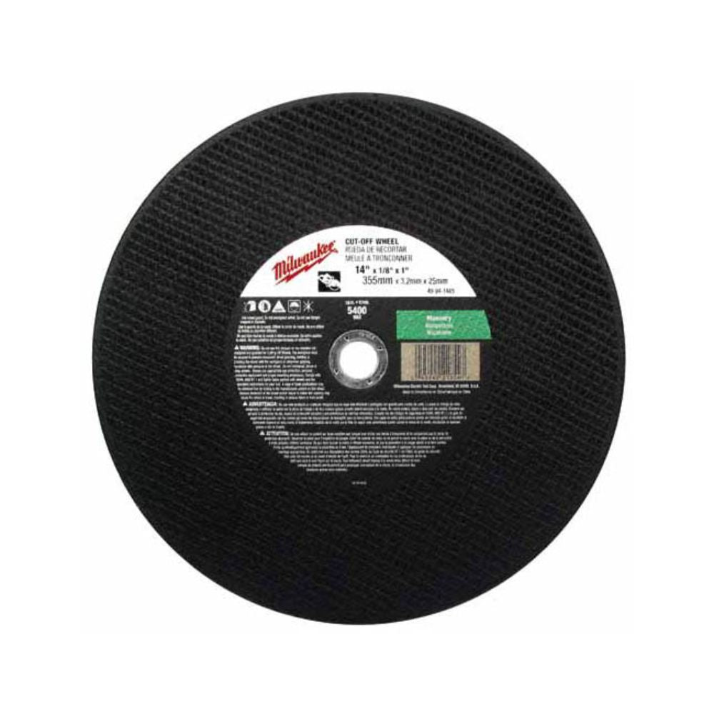 Milwaukee 49-94-1475 14" x 1/8" x 1" Cut-Off Wheel (Type 1)