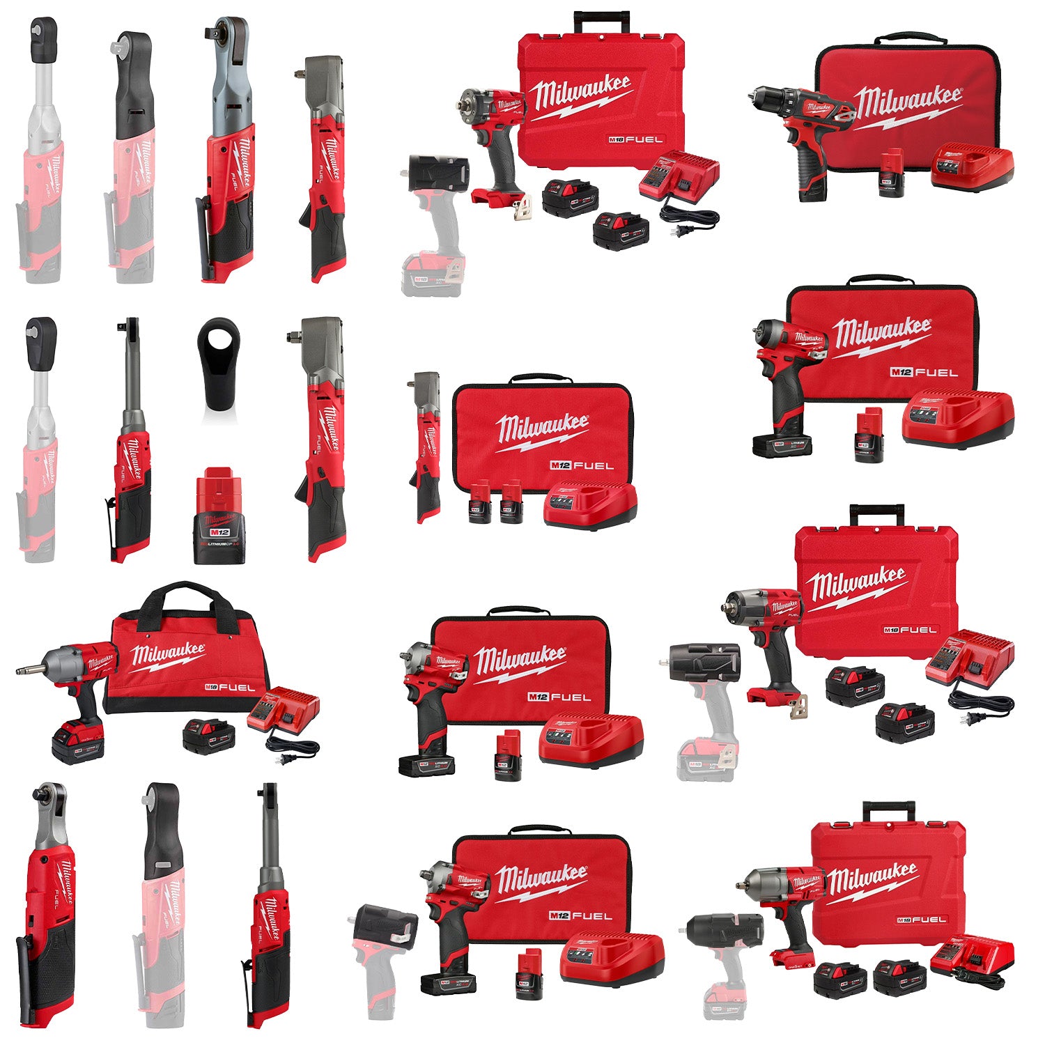 Milwaukee Automotive Expert Kit: Impact Wrenches, High-Speed Ratchets, Protective Boots, and More