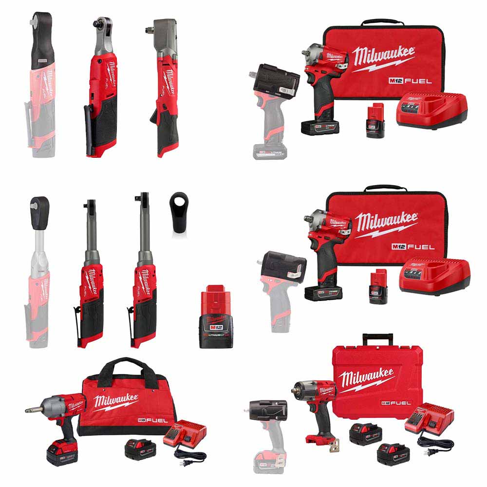 Milwaukee Automotive Intermediate Kit: Impact Wrenches, High-Speed Ratchets, and Protective Boots