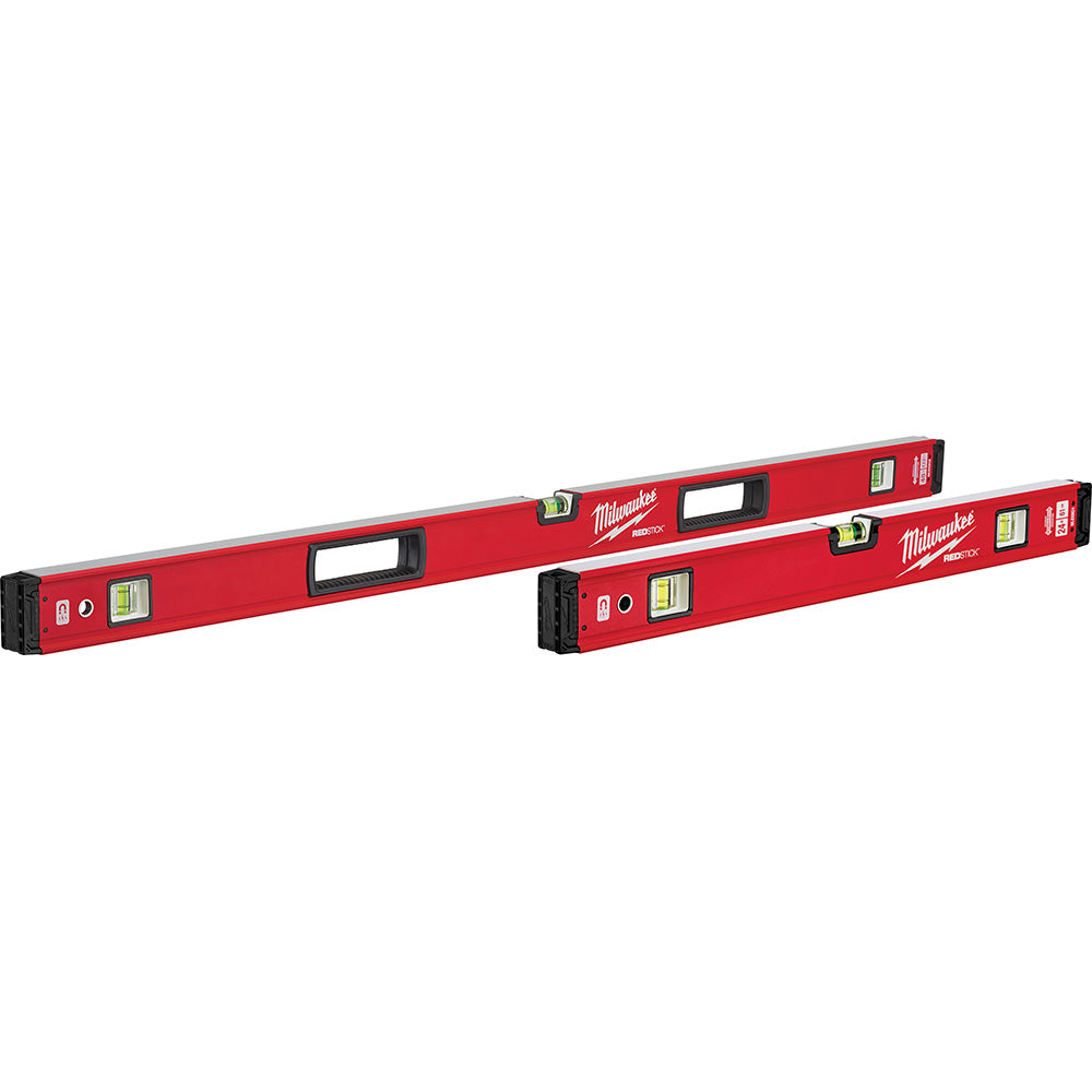 Milwaukee MLBXSM48 24" / 48" REDSTICK Magnetic Box Level Set - 2