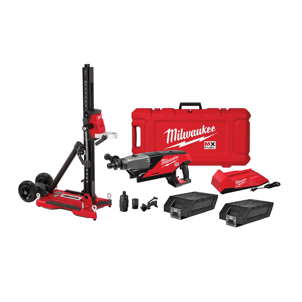 Milwaukee MXF301-2CXS MX FUEL Handheld Concrete Core Drill Kit w/ Stand, Two Batteries and Charger - 14