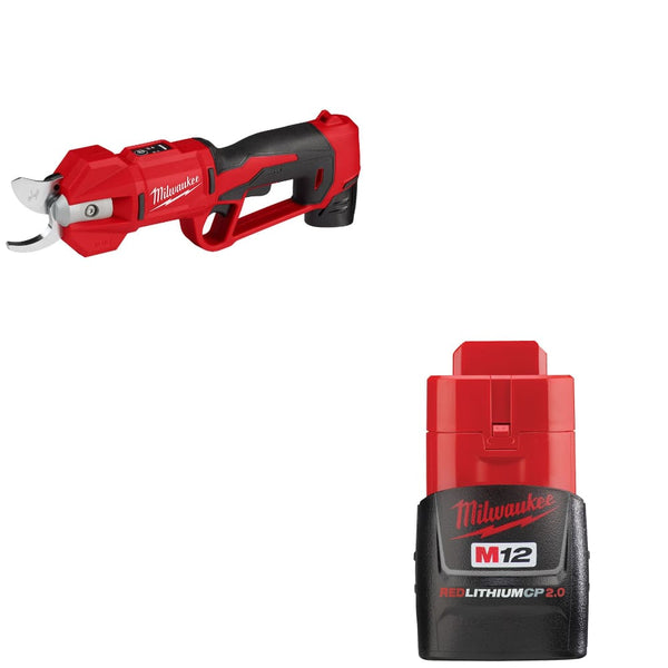 Milwaukee 2534-21 M12 Pruning Shears Kit w/ FREE 48-11-2420 M12 2.0 Battery  Pack