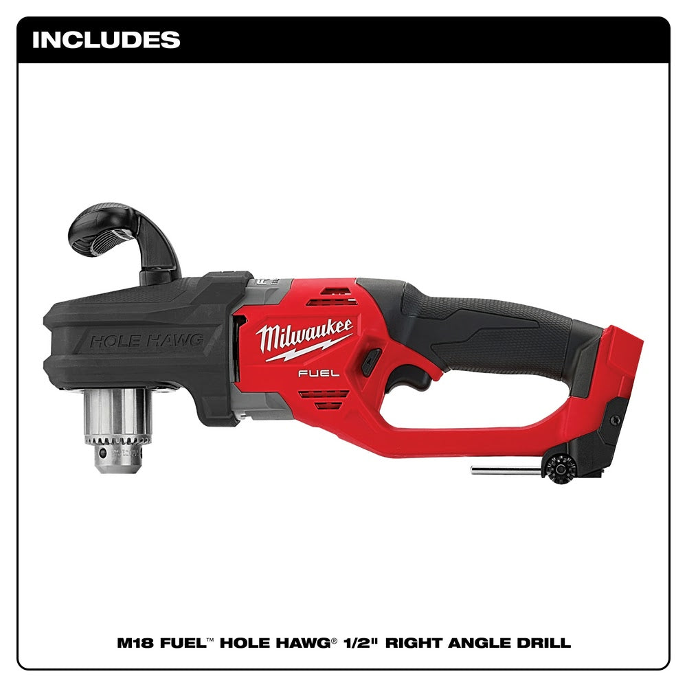 Milwaukee 2807-20 M18 FUEL Hole Hawg 1/2 Right Angle Drill, Bare Tool