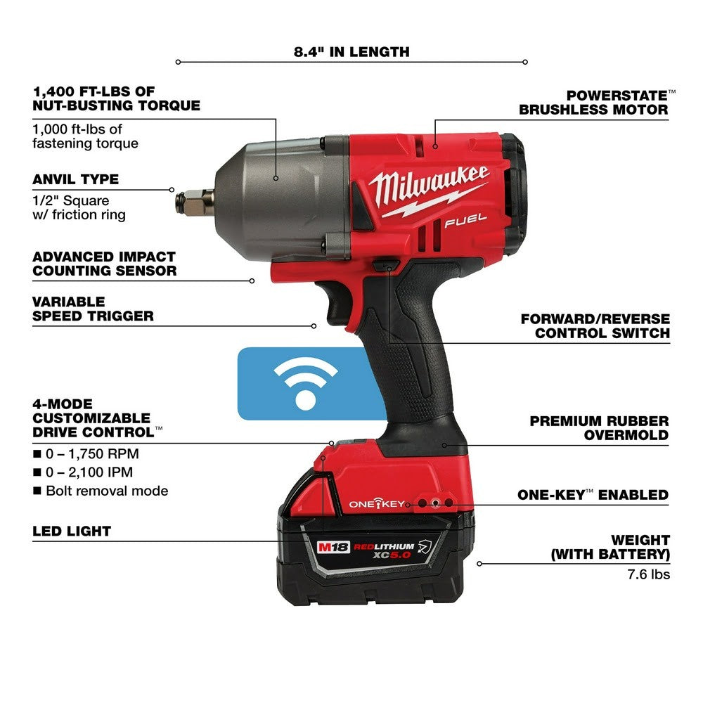 Milwaukee M18 FUEL Brushless 1/2 In. High Torque Cordless Impact