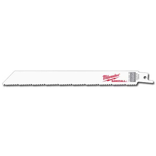 Milwaukee 48-00-8093 Super Sawzall Blade 8/12TPI 8-Inch Length, 25 Pack