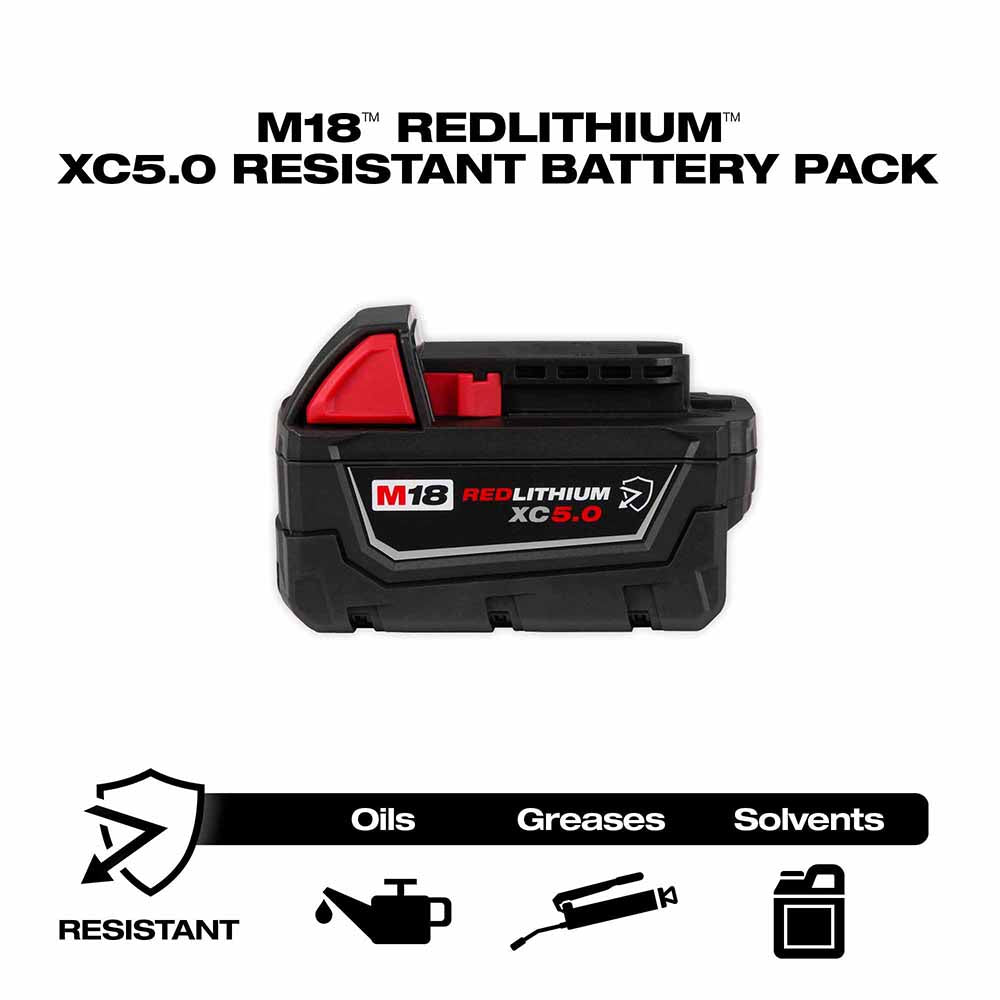 Milwaukee M18 REDLITHIUM XC5.0 Resistant Battery 48-11-1850R