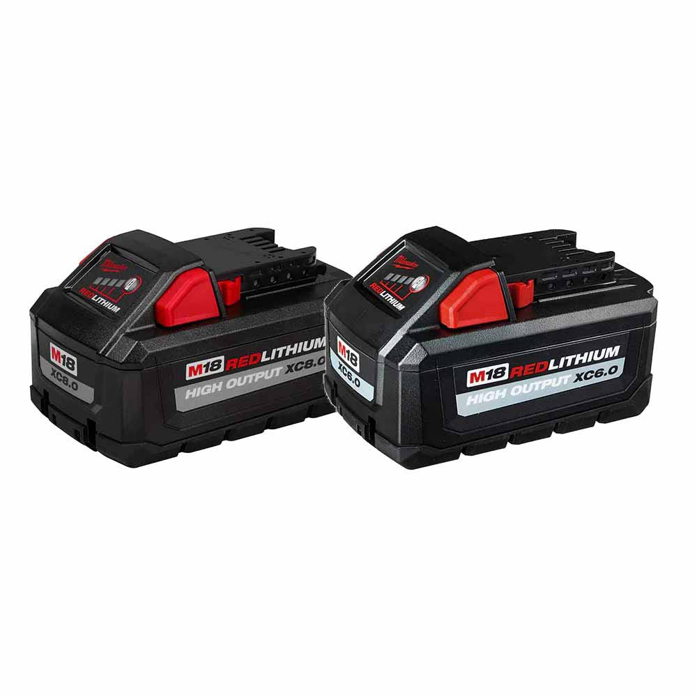 Milwaukee 48-11-1868 M18 18V Lithium-Ion HIGH OUTPUT XC 8.0 Ah and 6.0 Ah Battery (2-Pack)