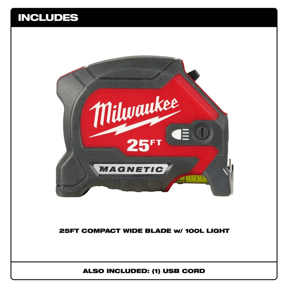 Milwaukee 16 ft. Compact Tape Measure (2-Pack)