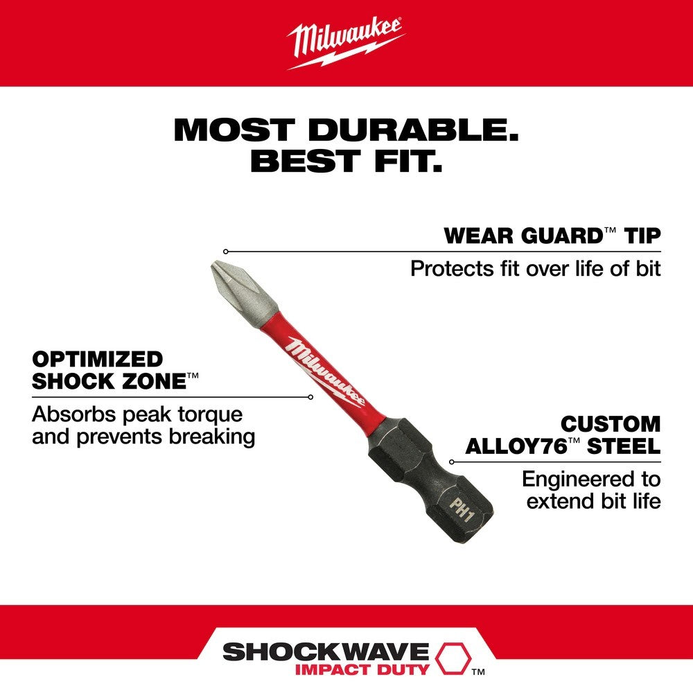 Milwaukee 48-32-4683 Shockwave 2" T15 5PK